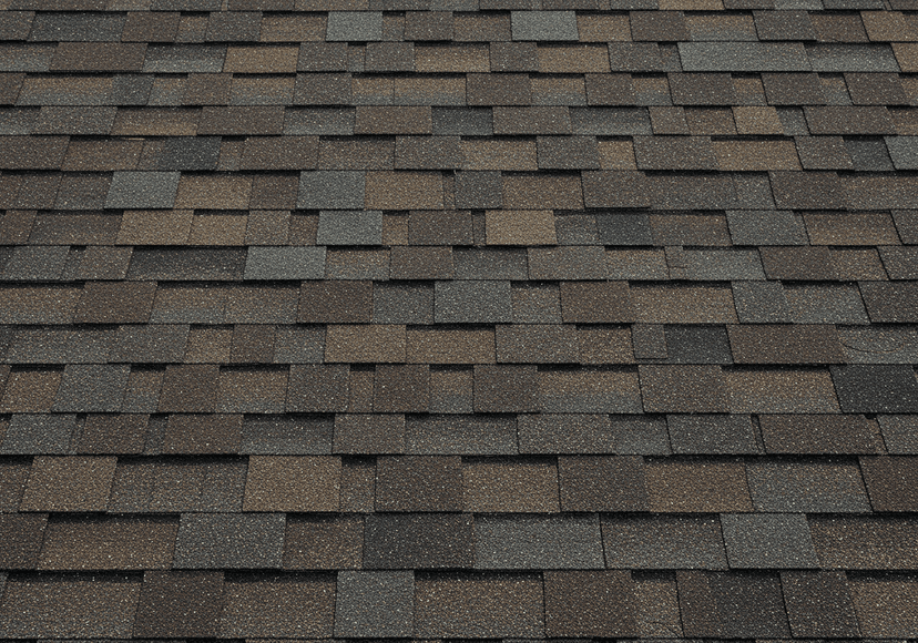 Close-up of architectural asphalt shingles